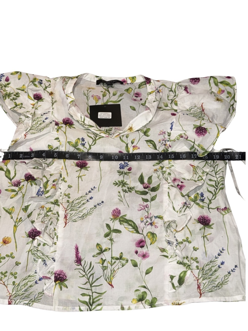Marc New York Botanical Wildflower Ruffle Blouse -
Size Medium - Picture 6 of 13